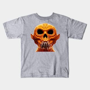 Creepy Halloween Guardian Pumpkin Monster Back Version (MD23HWN001ab) Kids T-Shirt